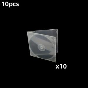 TEMU 초슬림 폴리프로필렌 CD 보관 용기 10개 세트 | 안전 래치가 있는 CD 홀더 | 튼튼하고 공간 절약형 디자인으로 CD 및 관련 물품의 정리 및 보관을 간편하게