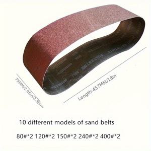 TEMU 산화 알루미늄 샌딩 벨트 - 금속 및 목재 연마용, 페인트 폴리싱, 도구 날 세우기 - 9.8