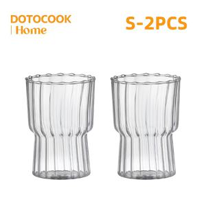 TEMU 클래식 세로 유리컵 2개 세트 - 붕규산 유리 재질, 내열성, 음료, 커피, 주스, 아침 우유 등에 적합한 대용량, 내구성이 뛰어나고 스타일리시하며, 집들이 선물로 완벽