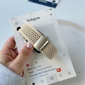 TEMU 니트 메시 마그네틱 버클 나일론 직조 마그네틱 시계 밴드, Apple Watch 49mm, 46mm, 45mm, 44mm, 42mm, 41mm, 40mm, 38mm 호환. 남녀 공용 통기성 니트 나일론 마그네틱 스트랩, Iwatch Series 10/9/8/7/6/5/4/3/2/1/S에 적합