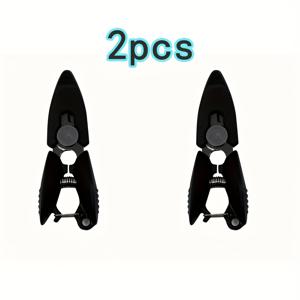 TEMU 2개 미니 포켓 가위, 좌우손 모두 사용 가능, 금속 사무용 가위, 크로스 스티치 실 정리기, 다양한 색상 (화이트, 블랙, 핑크, 블루, 그린)