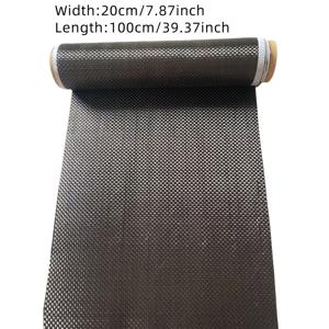 TEMU 3K 200Gsm 무무늬 카본 파이버 원단, 20CM x 100CM