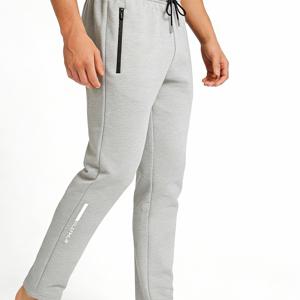 TEMU 남성용 스포츠 긴 바지 1개 | 반사 지퍼 포켓, 야외 활동 및 피트니스 외출에 적합, 레귤러 핏, 약간의 스트레치 원단