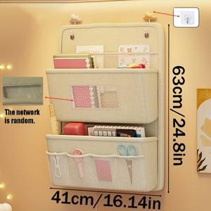 TEMU 접이식 부직포 수납 정리함, 3/2단 패브릭 수납 상자 (문 뒤 수납용), 대용량 옷장 속 속옷 걸이형 수납함, 대형 포켓 2/3개 및 소형 포켓 4개, 후크 2개 포함, 헤어 드라이어 보관에 적합