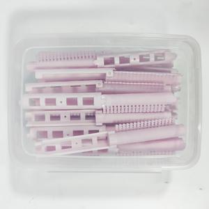 TEMU 25개 뿌리 곱슬링 막대 1박스, 전기 없이 자연스러운 볼륨을 연출하도록 설계됨, 회색 및 핑크 색상 포함, 일반 모발 타입에 적합, 미용실 필수 곱슬링 도구 키트, 헤어 스타일리스트를 위한 완벽한 휴일 선물