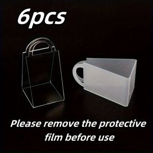 TEMU 그녀/그를 위한 선물 6개입 아크릴 선물 상자 (뚜껑 포함) - 튼튼한 파티 선물 포장, 결혼식, 생일, 크리스마스, 초콜릿, 소품을 위한 우아한 선물 포장