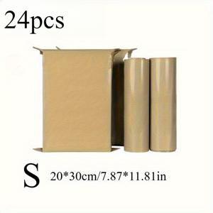 TEMU 24개 밀크티 색상 배송 백, 우편용 자체 접착 밀봉 포장 백, 찢김 방지 두꺼운 버블 백, PE 재질의 갈색 판지 포장 백, 초강력 폴리에스터 포장 백, 택배 배송 백 및 상업 배송