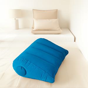 TEMU 삼각형 인플레이터블 베개 - 가볍고 휴대하기 쉬운 다중 자세 지원, 손세탁 전용, 사계절 휴대가 편리한 여행용 목베개 | 모던 디자인과 스티치 텍스처