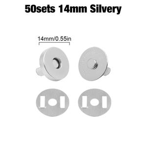 TEMU 50/56세트 14/18mm 두께 자석 단추 천 고정 장치 버클 걸쇠 & 클립, 숄더백/의류/지갑/핸드백/프로젝트 & 가죽 공예에 적합 - 내구성이 뛰어나고 실용적임