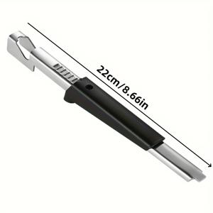 TEMU 인체공학적 디자인의 스테인리스 스틸 병 및 캔 오프너. 뚜껑 제거가 간편하며, 김치, 캔 음식 등에 적합합니다. 특히 노인 및 근력 부족한 사람들에게 유용합니다.