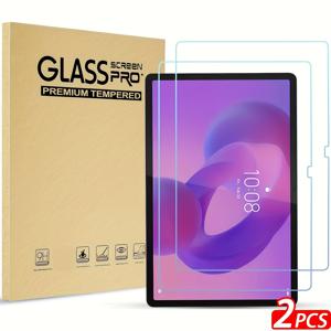 TEMU 2개 강화유리 스크린 보호필름 - Idea Tab Pro 2025/Yoga Tab Plus 2025/Tab P12 2023, 12.7인치용 - 지문방지, 스크래치 방지 및 쉬운 설치, 가젯 쉴드,매끄러운 표면,기술 애호가,태블릿 사용자