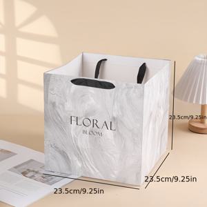 TEMU 그녀/그를 위한 선물 10개 세트 - 우아한 꽃 선물 가방, 여성용 핸드헬드 꽃 파우치, 튼튼한 손잡이, 넓은 바닥 & 슬림 사이드, 파티, 결혼식, 생일 선물용 - 선물 가방 (팩)