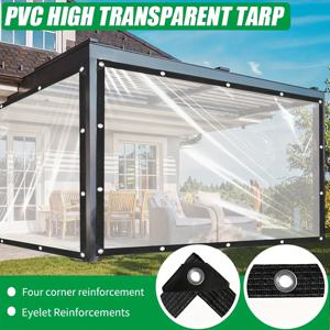 TEMU 1 투명 PVC 방수 타프 | 두꺼운 3.5 밀 폴리비닐 플라스틱 시트 (정원, 파티오, 커튼, 햇빛 가리개용) - Mayder 아웃도어