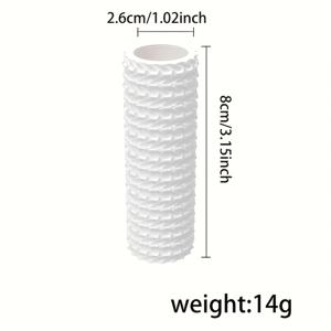 TEMU 1개 우아하고 가벼운 직조 질감 롤러 - 내구성이 뛰어난 플라스틱 압착 도구, 정교한 패턴 포함, 주얼리 제작, 폴리머 클레이 아트 & 도자기 공예용 - 호환 가능, 도자기 제작 용품, 도자기 도구, 도자기 용품