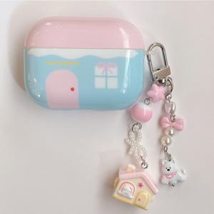 TEMU 귀여운 핑크 하우스 모양 이어폰 케이스, Airpods Pro 3, 1/2세대, Airpods Pro/Pro 2, 새로운 3세대, Airpods 4 보호 케이스에 적합한 귀여운 강아지 집