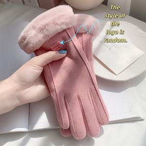 TEMU 플러시 안감의 겨울 터치스크린 장갑, 두껍고 따뜻함, 남녀 모두에게 적합, 내구성이 뛰어난 소재, 다양한 색상으로 제공, 스키 및 크리스마스 선물로 완벽, 겨울 의류