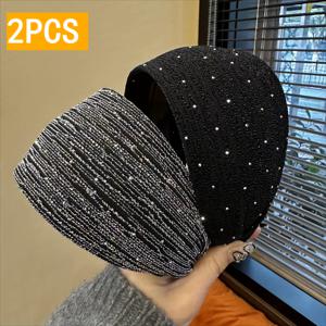 TEMU 2개 세트 빈티지 하이 크라운 헤어밴드 - 모래시계와 별하늘 디자인, 여성용 와이드 헤어밴드, 크리스마스/추수감사절/생일 선물로 완벽, 우아함을 더하는 여성을 위한 이상적인 선물