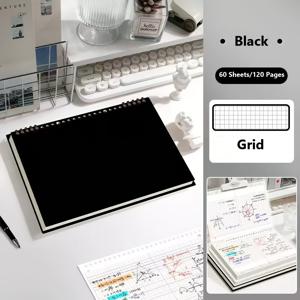 TEMU 60장 120페이지 B5 가로 분할 노트북 - 뒤집어서 실수, 어휘, , 수정용