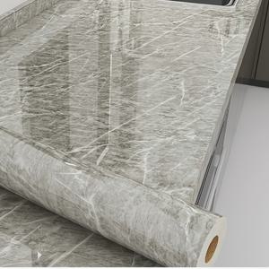 TEMU 1롤 헤비듀티 3mm 두께 자가 접착식 탈부착 가능한 대리지 바닥 & 벽 타일 - 물방지 비닐 시트, 욕실, 주방, 거실, 침실용 - 럭셔리 대리지 디자인 (블랙/화이트/골드, 그레이/화이트, 베이지/그레이)