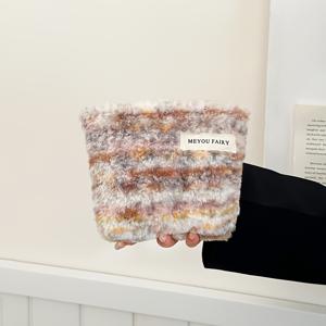 TEMU 여성을 위한 가을-겨울 플러시 스위트 메이크업 가방 | 휴대용 여행용 워시 가방, 립스틱 보관 파우치, 다양한 사이즈 안감, 휴대용, 다용도 정리함, 손세탁만 가능|립스틱