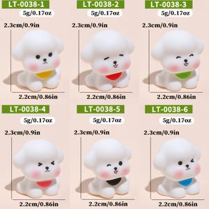 TEMU 6개 세트 강아지 모양 스탠드 - 데스크탑 레진 강아지 장식, DIY 공예, 미니어처 풍경, 홈 데코, 휴가용 집 장식, 강아지 스탠드, 레진 강아지 모델