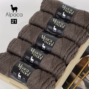 TEMU 5 스케인 알파카 울 청키 얀, 울 뜨개질 바늘 스카프 얀, 스케인 수제 직조 코트 스웨터