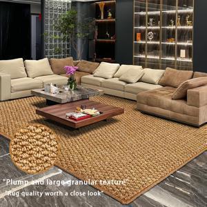 TEMU 1개 다기능 인공 바나나 잎 폴리에스터 카펫 | 풍부한 질감과 큰 입자, 고품질 느낌의 브라운 직사각형 러그, 거실 소파, 침실 다다미 공간에 적합, 세탁기 사용 가능