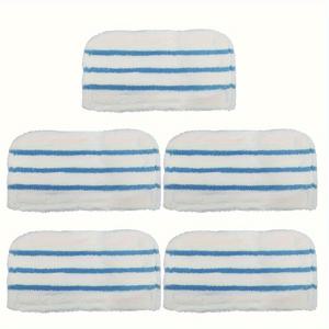 TEMU 블랙앤데커 스팀 청소기 호환 세탁 가능 패드 5개 세트, 1600 시리즈 및 HSMC1300FX/HSMC1321/HSMC1361SGP/BDH1855SM/BDH1760SM/BDH1765SM/BDH1720SM/BDH1725SM 스팀 청소기 호환, 패브릭 리필, 경제적 청소 패드