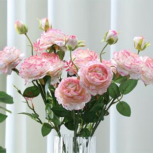 TEMU 3개 세트 실물 같은 실크 모란 꽃과 개화 봉오리 - 웨딩 부케, 발렌타인데이 센터피스, 신부 장식용 아름다운 꽃 - 샴페인 컬러 인조 모란 (관리 불필요) - DIY 공예 & 홈 데코