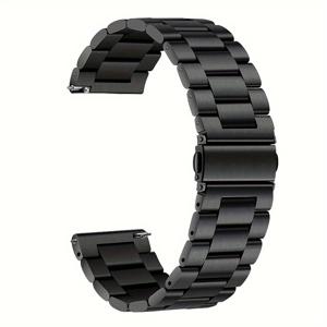 TEMU 20mm 및 22mm 3구 스테인리스 스틸 시계 밴드는 Huawei Watch GT 4, 3, 2, 2E 46mm, Samsung Galaxy Watch 7, 6, 5, 4 40mm, 44mm, Galaxy Watch 6 Classic 47mm, 43mm, Gear S3 Classic 및 Frontier 스트랩과 호환됩니다.