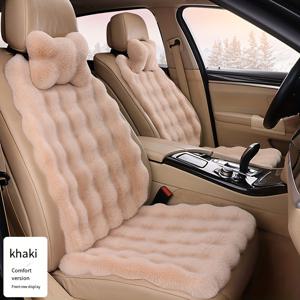 TEMU 뉴 3pcs 겨울용 카시트 쿠션 버블 벨벳 카시트 쿠션 작은 허리 토끼 플러시 따뜻한 시트 쿠션