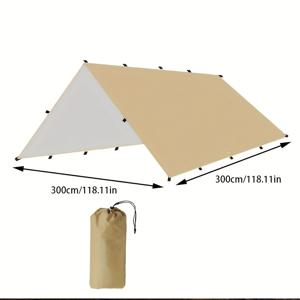 TEMU 야외 휴대용 천막 캠핑 방풍 선샤이드 쉼터, 피크닉 기어 세트 19개 걸이점 포함|텐트