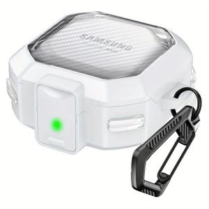 TEMU 삼성 갤럭시 Buds Core, Buds FE (2023), Buds2 Pro (2022), Buds 2 (2021), Buds Pro (2021) 호환을 위해 설계된 TPU 보호 케이스입니다. 투명한 카본 파이버 디자인, 안전한 잠금 장치 및 투명한 앤티노이즈 기능이 특징입니다.