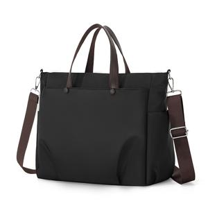 TEMU 오게후피 여성용 초경량 나일론 노트북 핸드백 - 대용량 15인치 컴퓨터 수납, 탈부착 가능한 스트랩 & 다중 포켓, 오피스, 여행용 캐주얼 시크 핸드백 (라이트 블루/베이지/블랙), 귀여운 노트북 가방