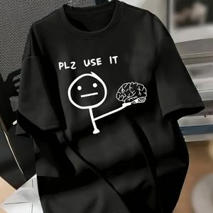 TEMU 남성용 재미있는 그래픽 티셔츠 - 