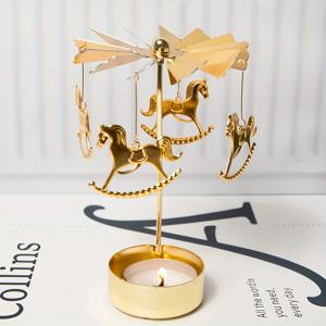 TEMU 1개 로맨틱 회전 캔들 홀더, 골든 스피닝 캔들 스탠드 - 로맨틱 웨딩, 파티, 홈 다이닝 테이블 데코, 축제용
