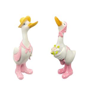 TEMU 매력적인 커플 오리 레진 조각 | 정원 파티오 장식 | 데이 어머니의 날 선물 | 재미있는 손그림 오리 선생님 & 미스 조각 | 부활절 추수 감사절 새해 독특한 선물 | 실내 와인 캐비닛 연구 장식 | 다기능 실외 전원 장식 | 2pcs 수제 오리 조각