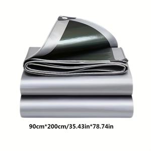 TEMU 실버 레인 타프 - 두꺼운, 찢김 방지, UV 보호 및 강화된 가장자리와 그로멧 포함, 지붕용, 캠핑, 파티오, 수영장, 보트, 차량용, 사계절 사용 가능