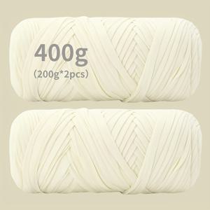 TEMU 400G 대량 원단 털실 2스케인, 직조 가방, 직조 수납 바구니, 카펫, 수제 아기띠 재료 패키지