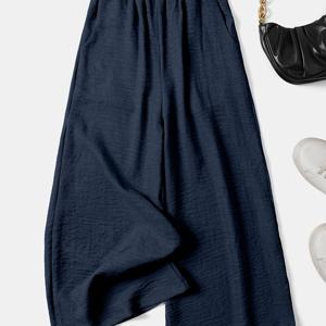 TEMU 우아하고 편안한 스타일리시 탄력 허리 다용도 카프리 팬츠