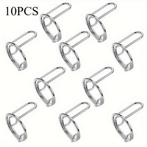 TEMU 재사용 가능한 네일 링 10개 세트 - 네일 아트용 조절 가능한 메탈 장식, 탈착식 인조 네일 팁 (매니큐어용), 여성용 네일 주얼리 선물