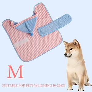 TEMU 속건성 강아지 목욕 가운, 수건 목욕 가운, 조절 가능한 복부 스트랩이 있는 뛰어난 흡수력의 애완 동물 목욕 가운, 초극세사 원단으로 제작, 고양이, 테디 강아지 및 소형견을 위한 두꺼운 속건성 타월