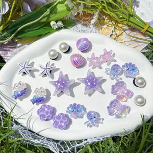 TEMU 22개 보라색 나비 테마 신발 장식, 다용도 DIY 액세서리 - 크리스마스, 할로윈, 생일 파티 선물용, 휴가 및 해변 여행에 완벽한 여성용 샌들 및 슬리퍼용