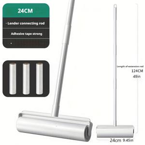 TEMU 49인치 조절 가능한 핸들이 특징인 애완동물 털 제거 도구입니다. 가정 표면, 소파, 애완동물이 자주 방문하는 곳에서 먼지와 보풀을 효과적으로 제거하도록 설계되었습니다. 색상은 흰색이며, 쉽게 사용할 수 있도록 찢어내는 디자인으로 구성되어 있으며 배터리는 없습니다.|소파