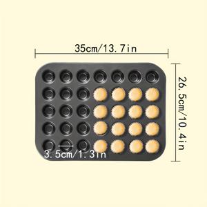 TEMU 1개 다기능 미니 컵케이크 팬케이크 몰드, 35/48 구멍, 팬케이크, 컵케이크, 치즈케이크 및 팬케이크 베이킹에 적합 - 컴팩트하고 섬세한 고품질 스틸 구조, 고온 저항성, 파티 및 일상 사용에 이상적
