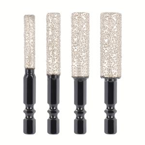 TEMU 4개 세트, 6/8/10/12mm 육각 샹크 습식/건식 드릴 비트, 확장된 팁, 타일, 대리석, 슬레이트 및 기타 세라믹 재료용 통합 드릴링 및 폴리싱