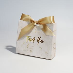 TEMU 50개 대리석 무늬 우아한 감사 캔디 & 선물 상자 리본 포함 - 웨딩, 졸업 선물 포장, 웨딩, 샤워, 파티용