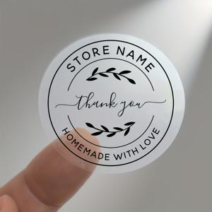 TEMU 100/200개 맞춤형 베이킹 테마 주방 투명 스티커, 브랜드 식품명 라벨, 가게 이름, 감사 메시지, 수제 맞춤형 비즈니스 포장 스티커