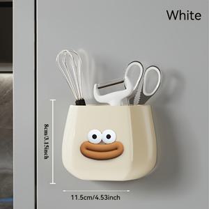 TEMU 자석 멀티 기능 수납함 - 구획, 펜홀더 & 연필통 포함 - 자석 베이스로 사무실, 책상 정리에 적합 - 플라스틱 수납함 + 무료 스티커/책상용품 제공 (자석으로 종이 고정)