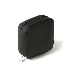 TEMU 대용량 휴대용 사각 생리대, 탐폰 및 여성 위생용 가방 - 내구성 강한 나일론 여성 정리함, 지퍼 포켓 포함, 컴팩트 화장품 케이스 (화이트) - 여행용 위생적 보관, 다기능 파우치